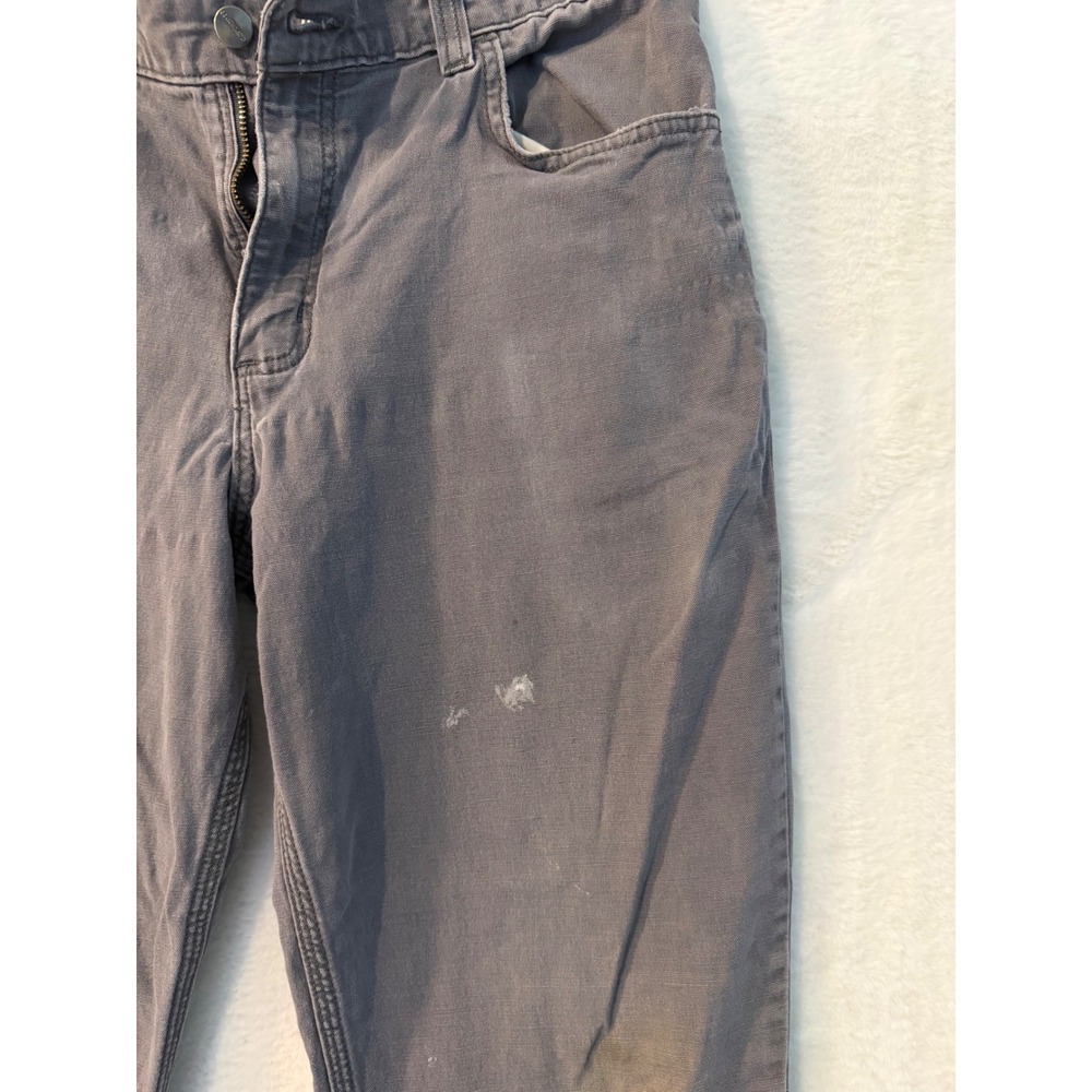 Carhartt Relaxed Fit Work Pants Gray Canvas Carpenter Trousers 34x32 Distressed - Picture 4 of 9